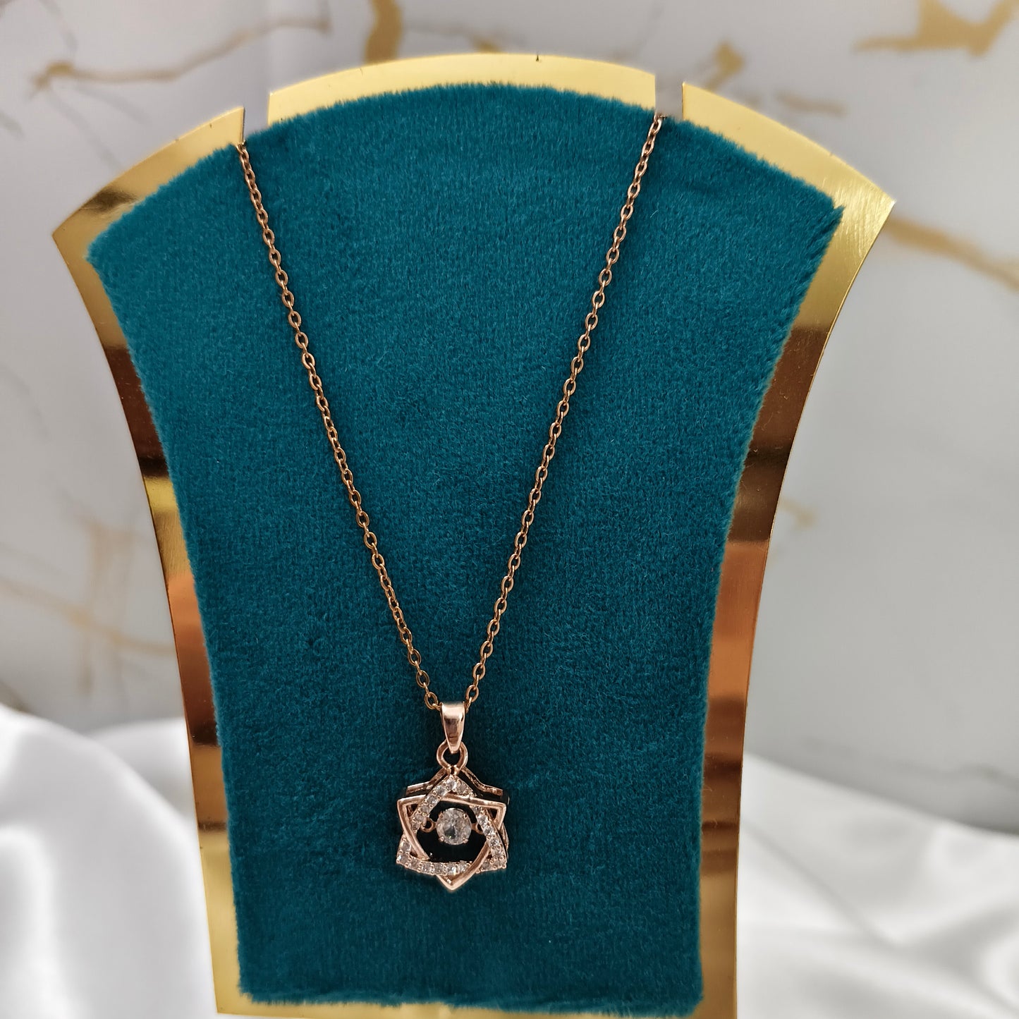 Star Diamond Stud Necklace