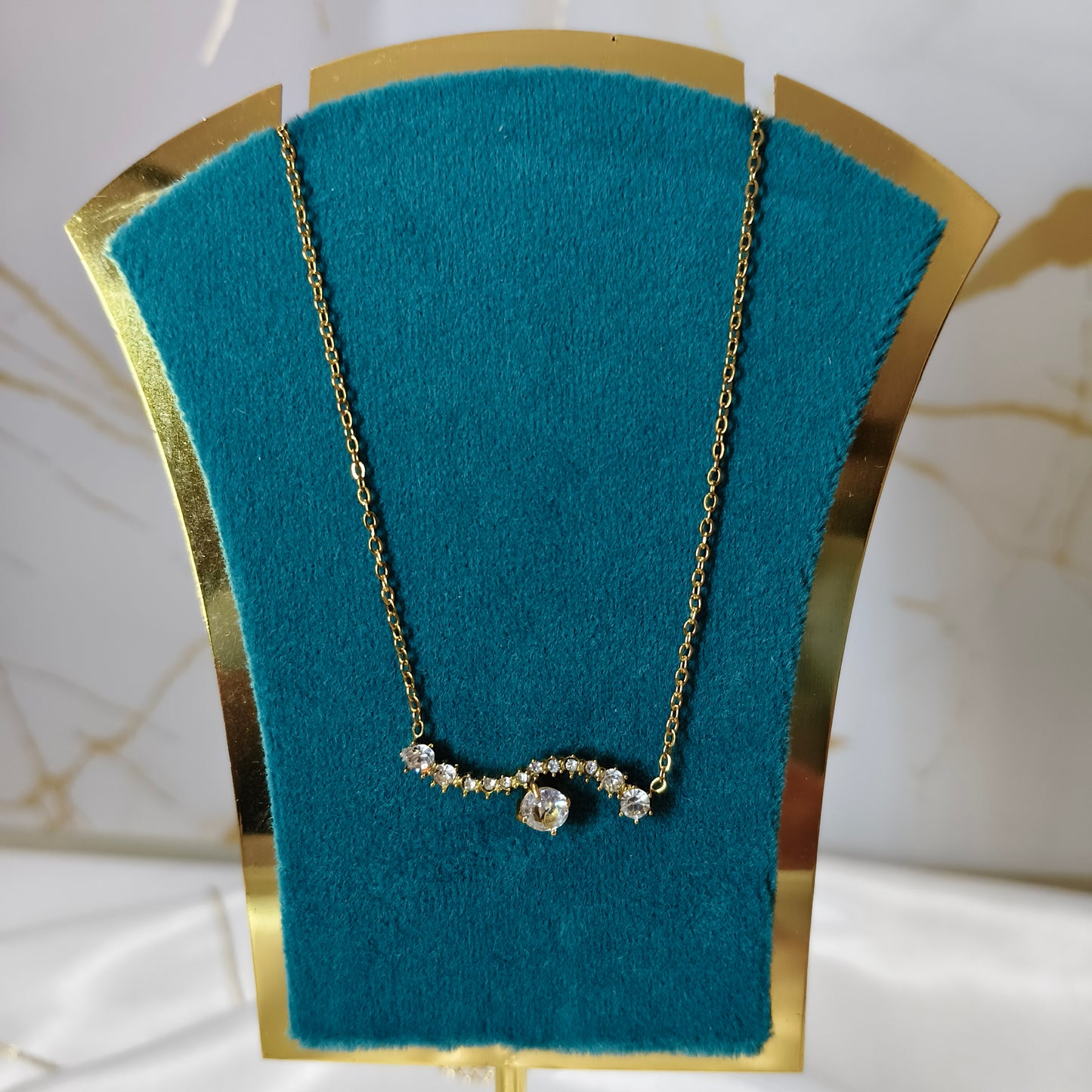 Wavy Diamond Necklace