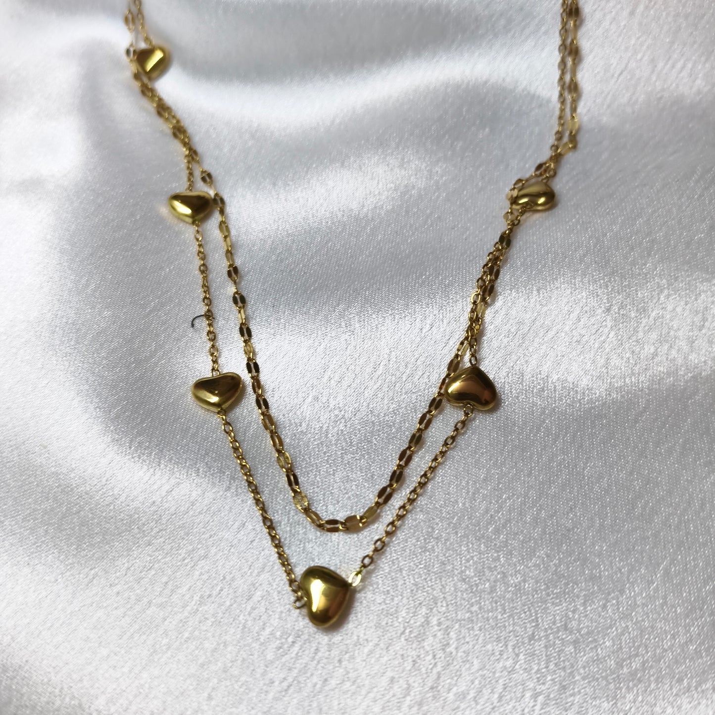 Double Layer Heart Necklace