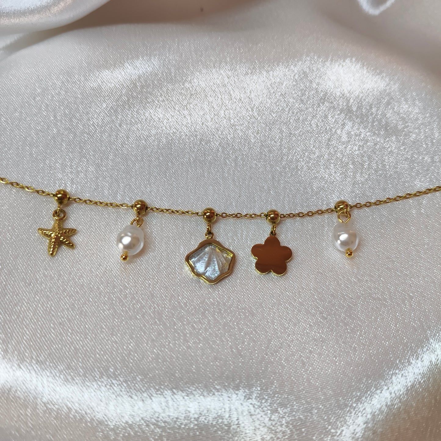 Star Shell Charms Chain Bracelet