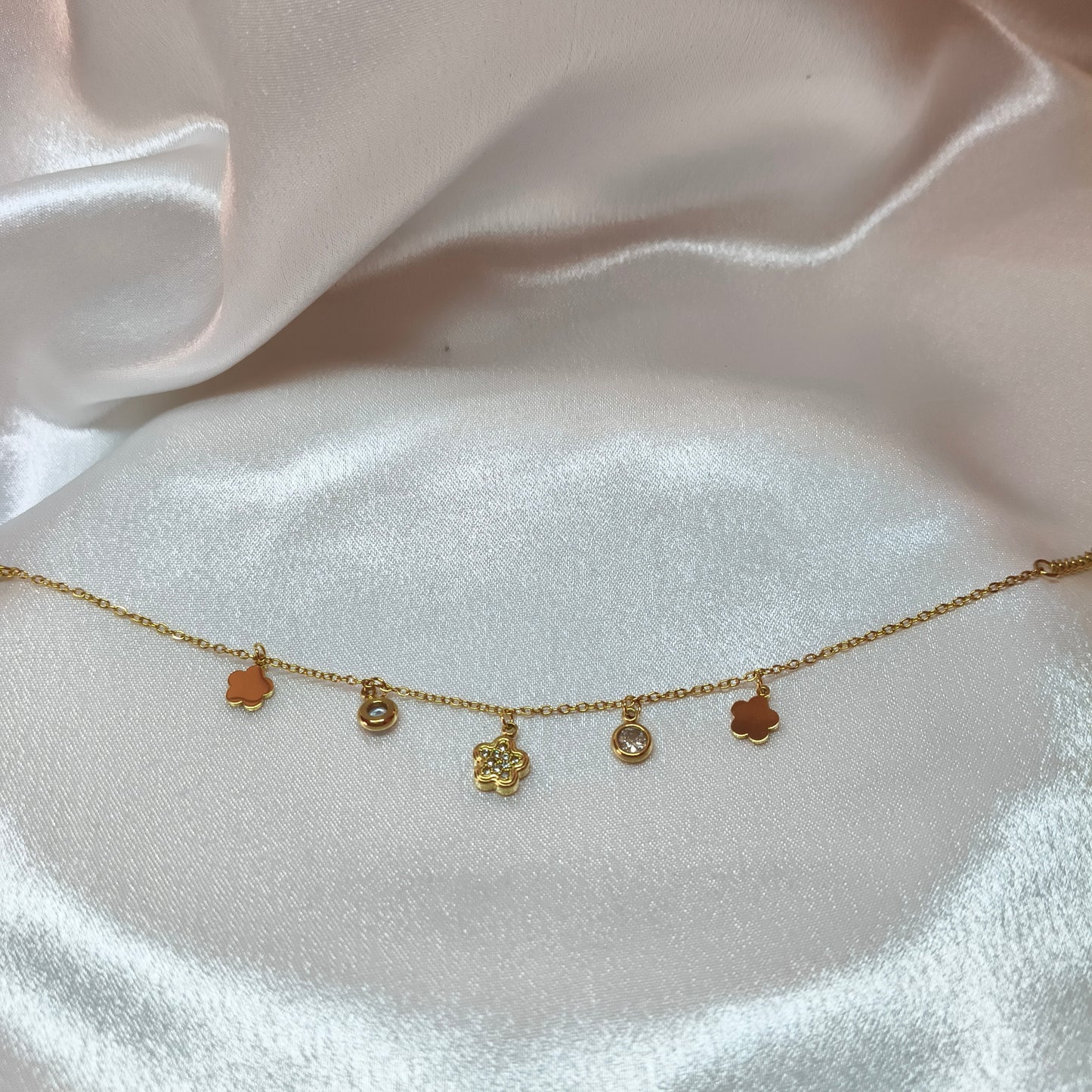 Flower Charms Chain Bracelet