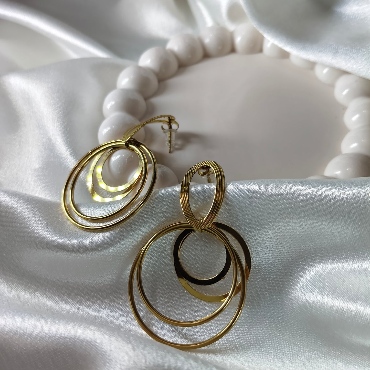 Statement Multiple Hoop Style Stud