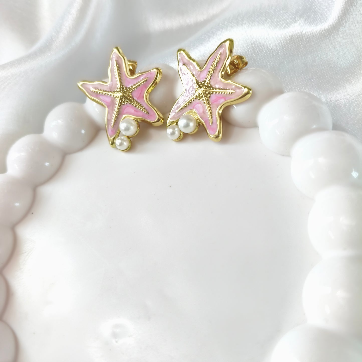 Star Fish Enamel Earring