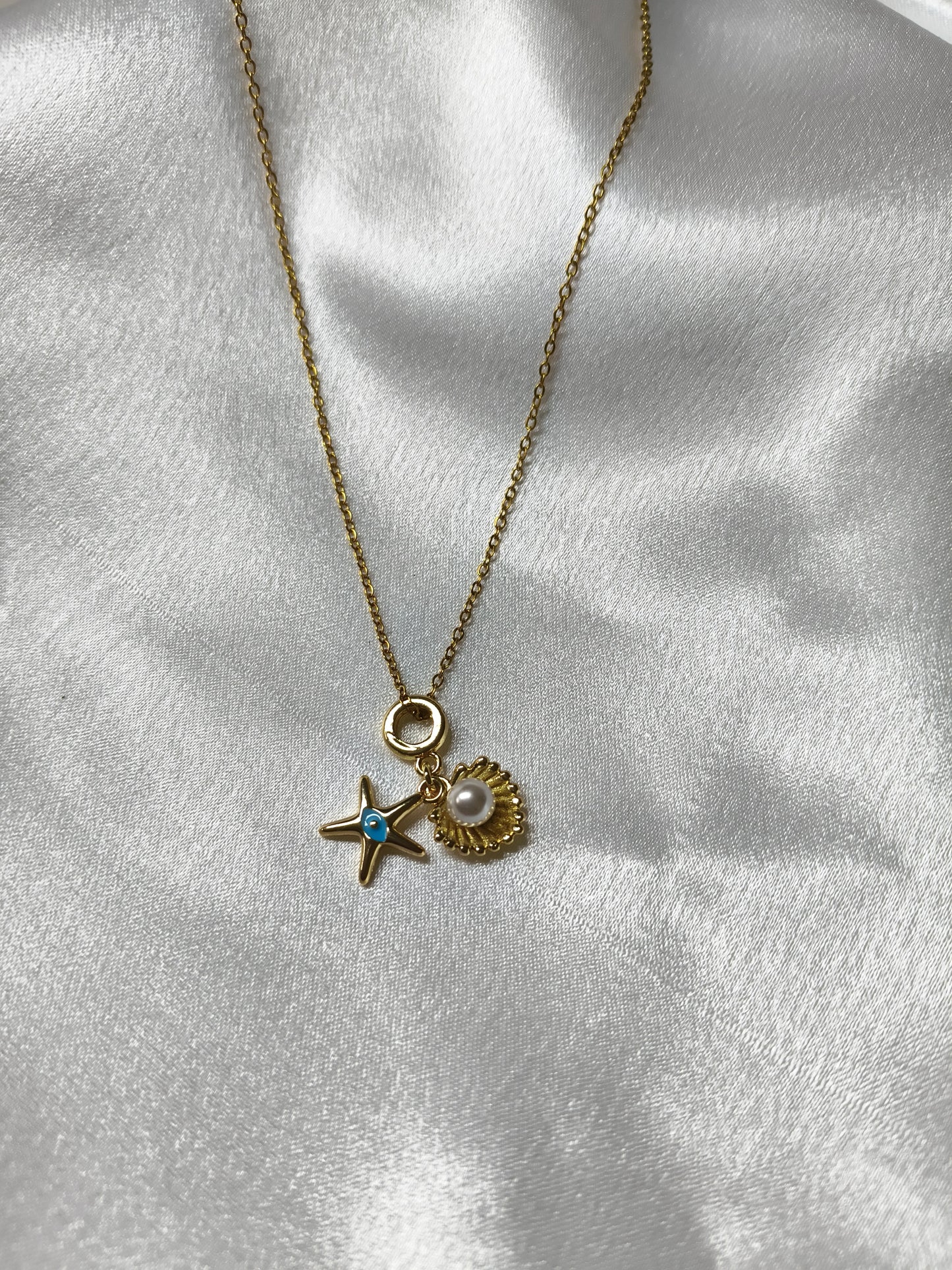 Blue Starfish Necklace