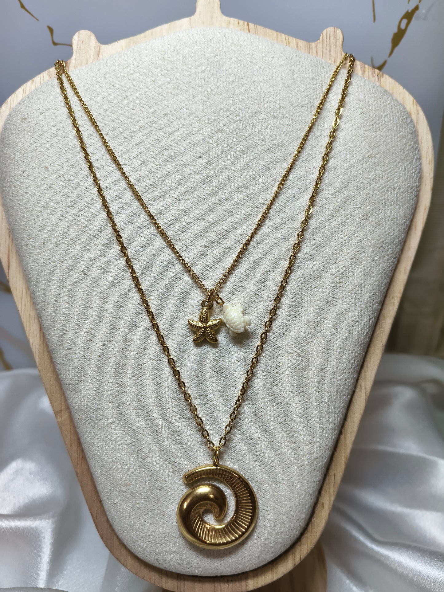 Layered Star Snail Necklace