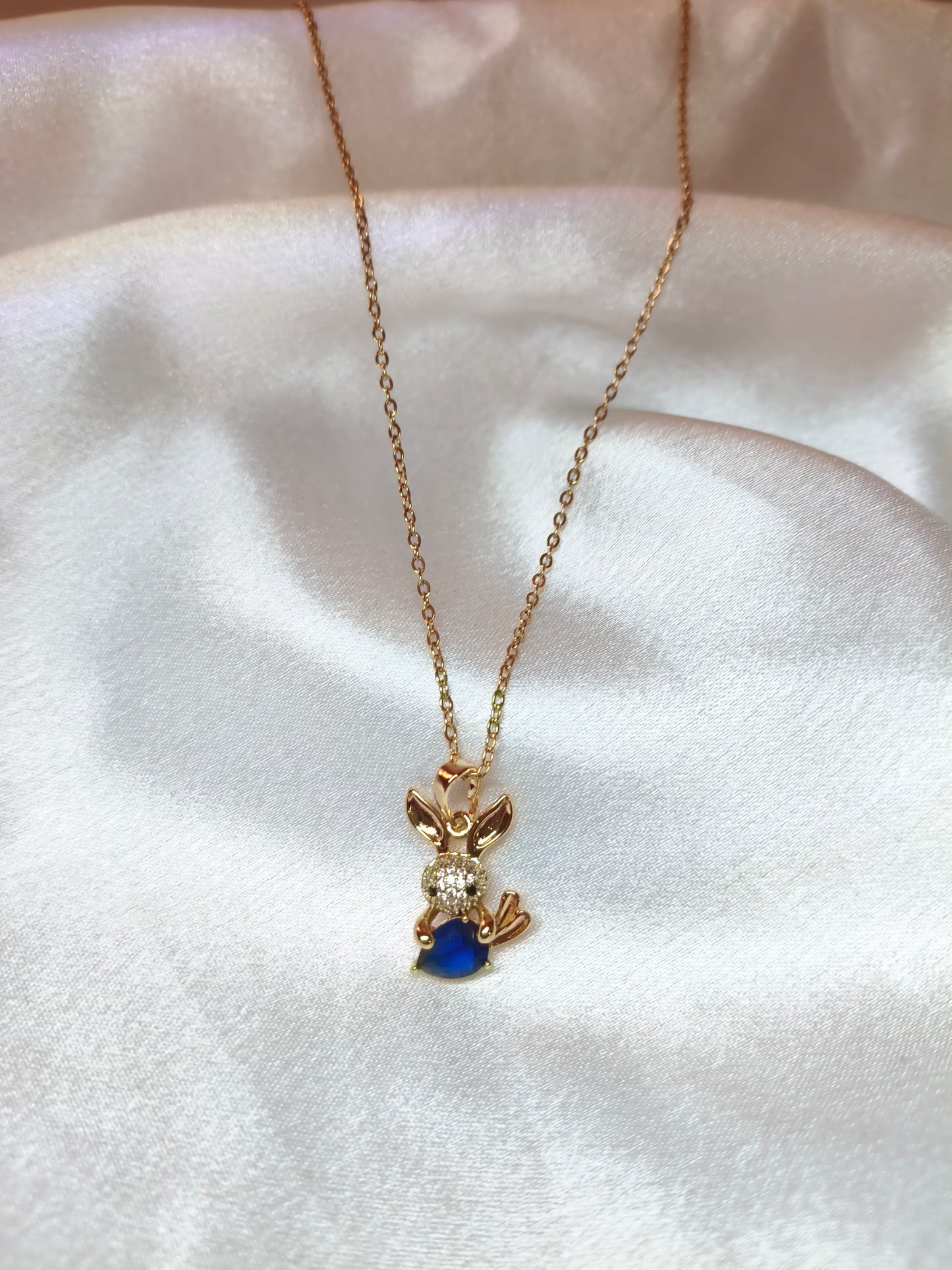 Blue Bunny Necklace