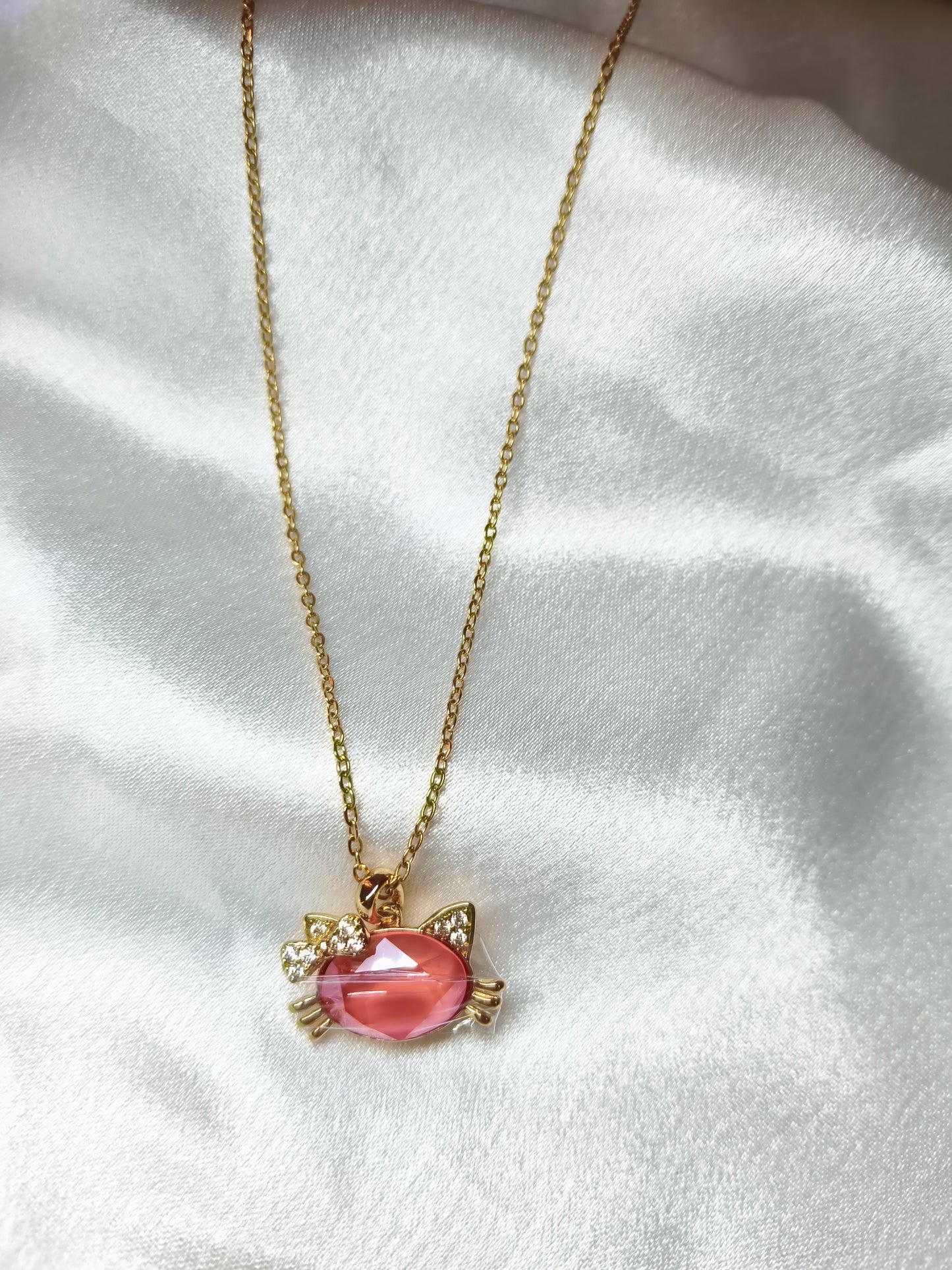 Pink Kitty Necklace