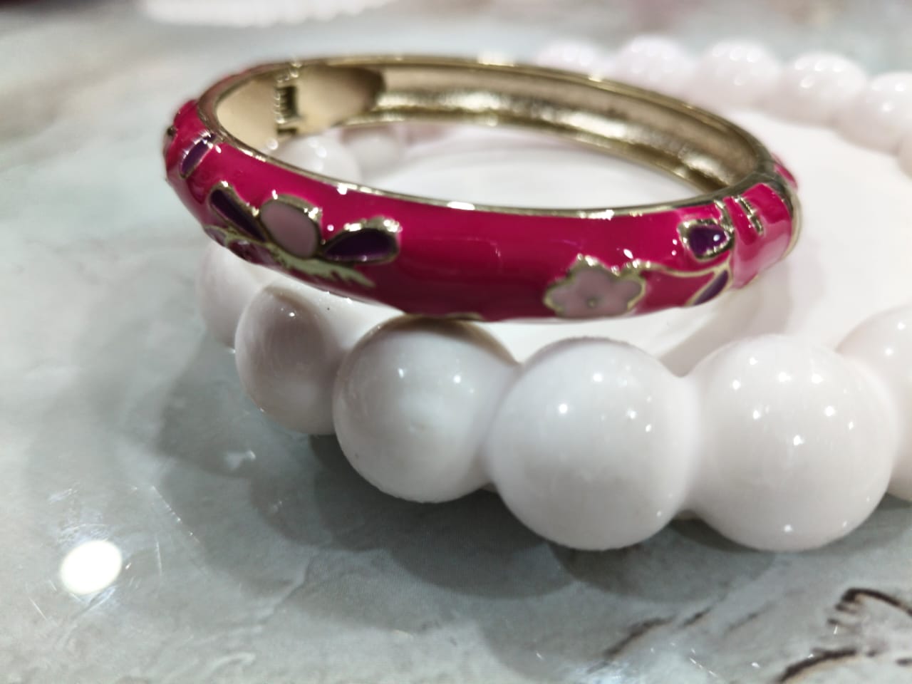 Meenakari Red Enamel Bracelet