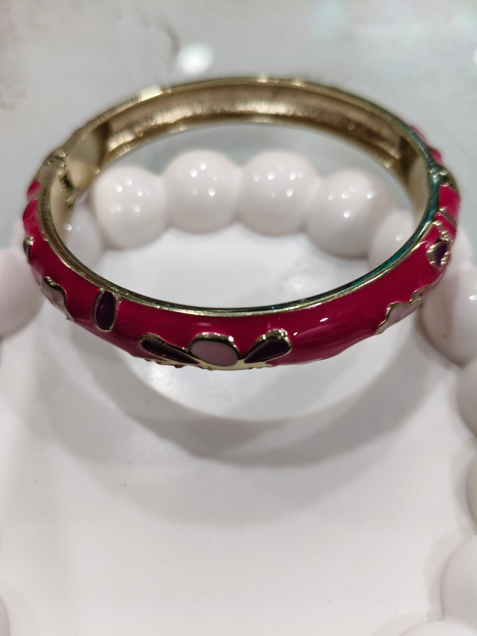 Meenakari Red Enamel Bracelet