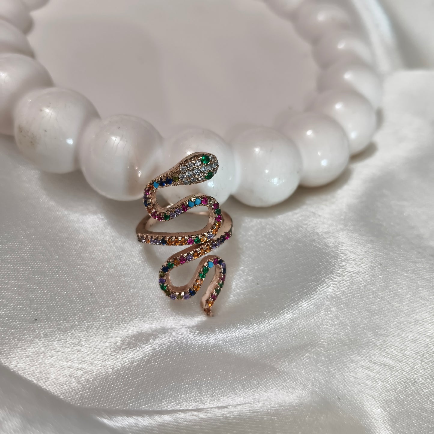 Multicolored Snake Ring