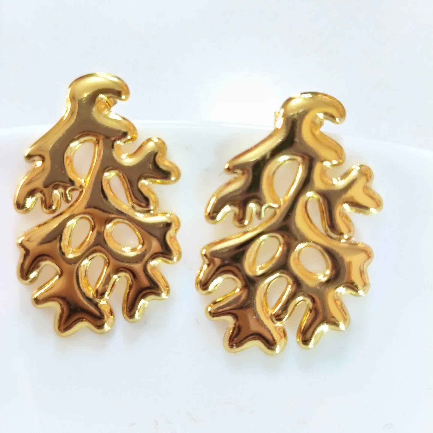 Coral Leaf studs