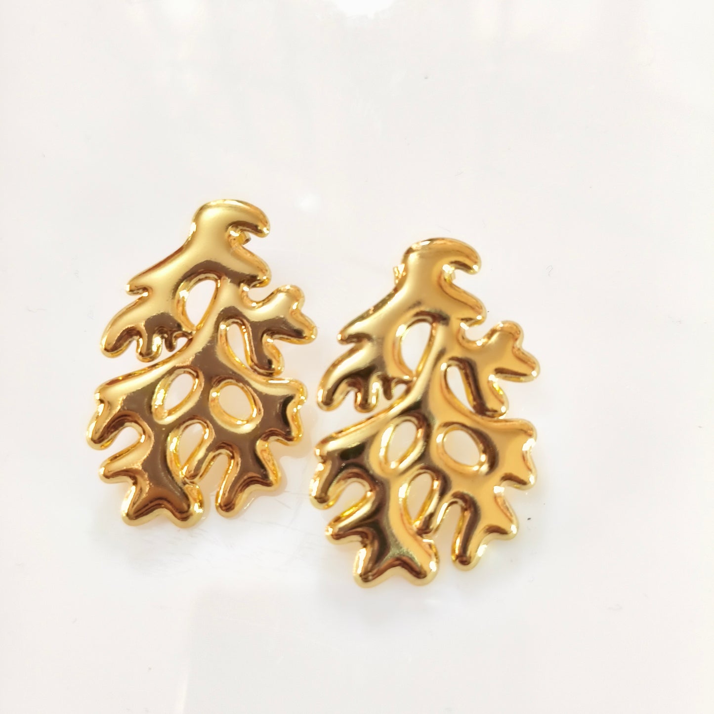 Coral Leaf studs