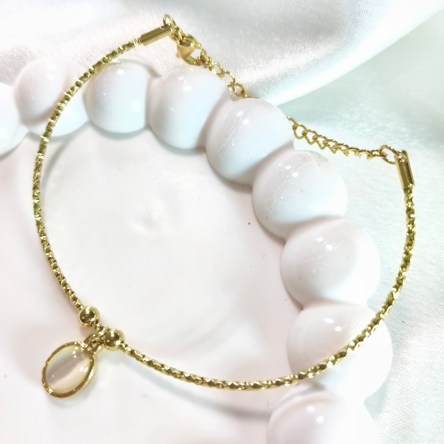 Cream Single Pearl Bracelet