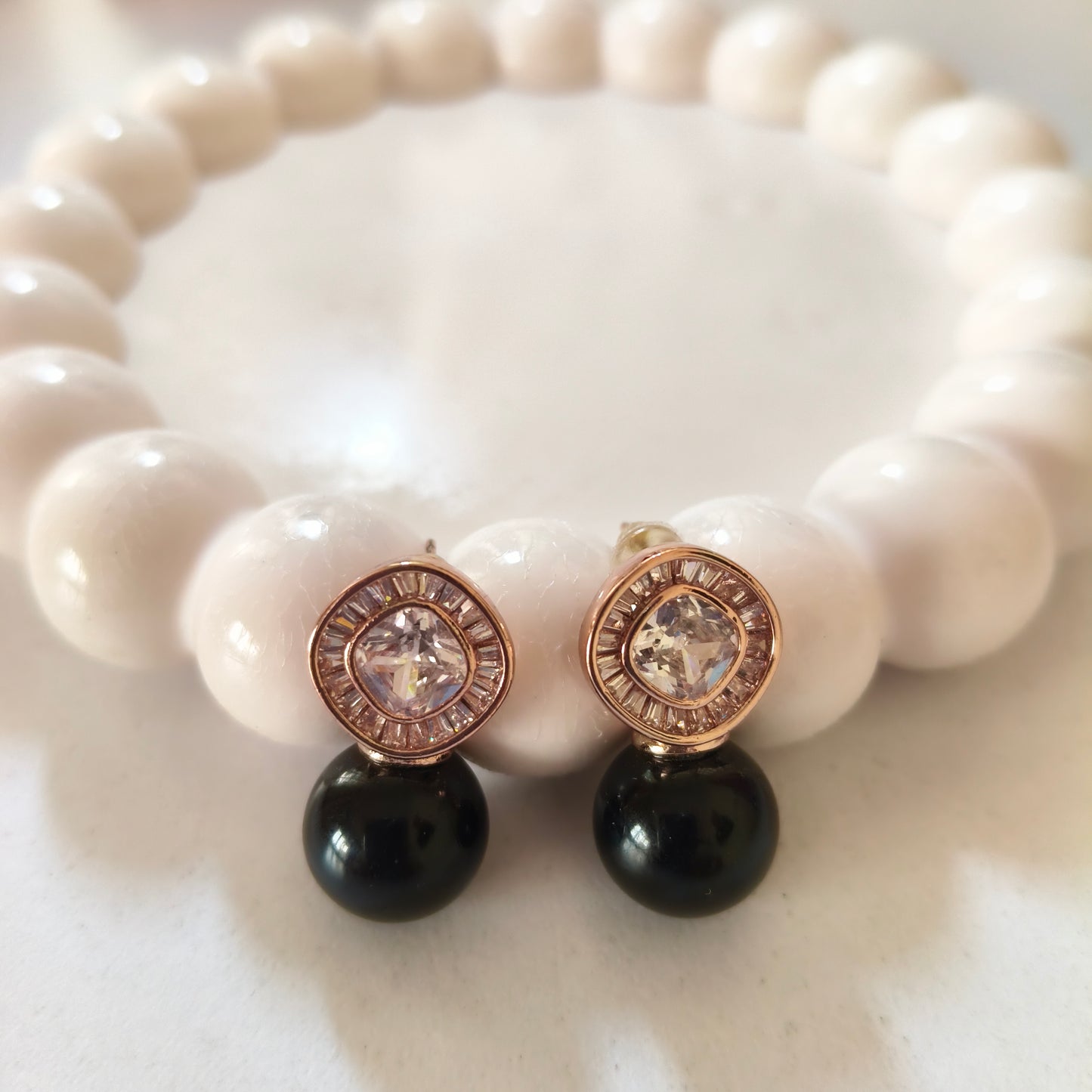 Black Pearl Luxe Earrings