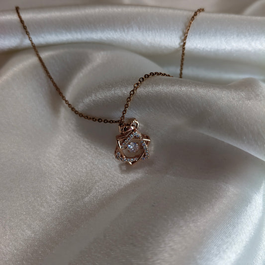 Star Diamond Stud Necklace