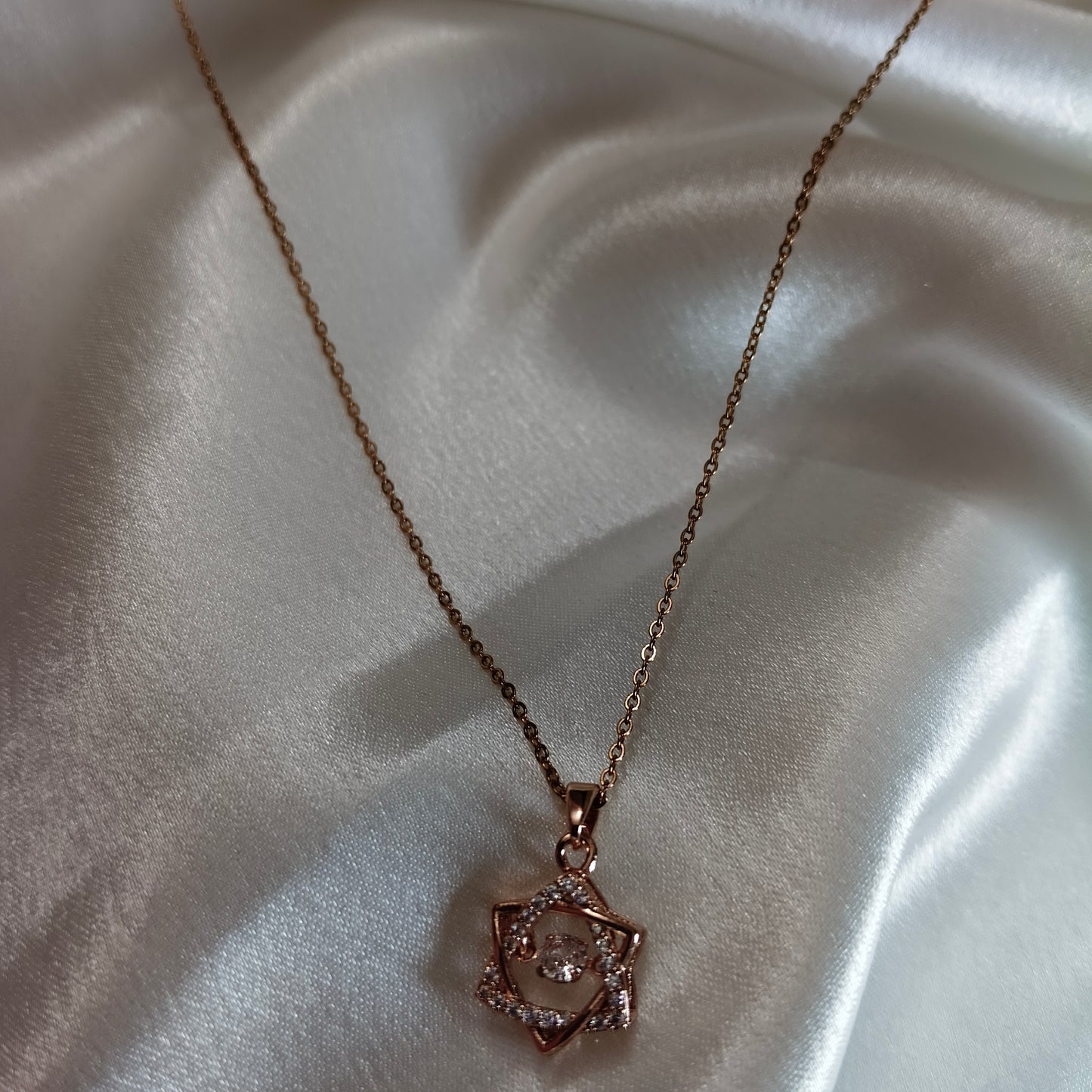 Star Diamond Stud Necklace