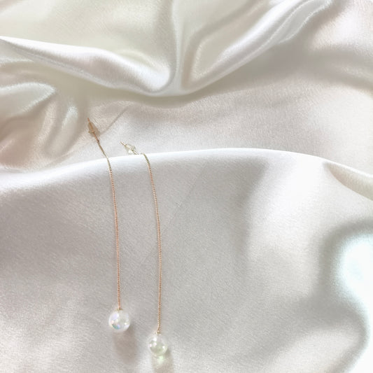 Needle Thread Style Pearl Earring