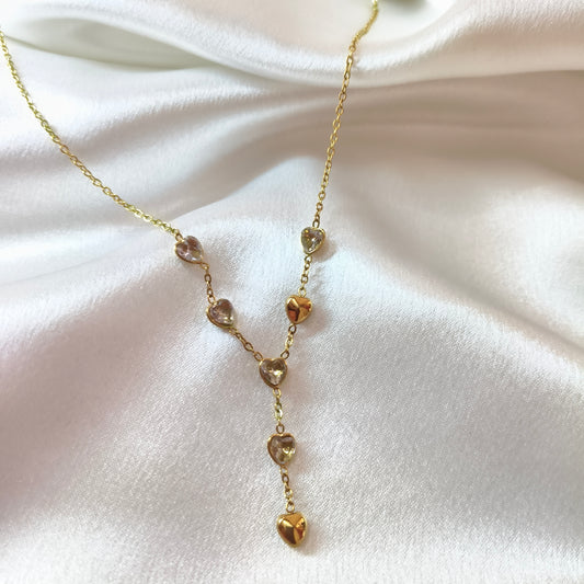 Handing Diamond Gold Hearts