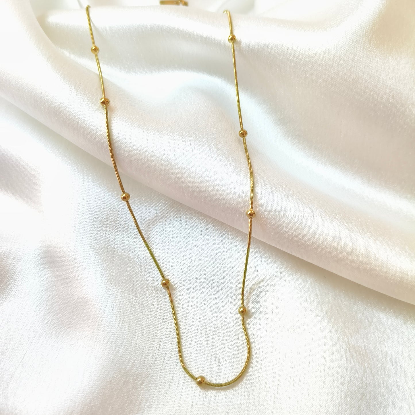 Beaded Gold Chain