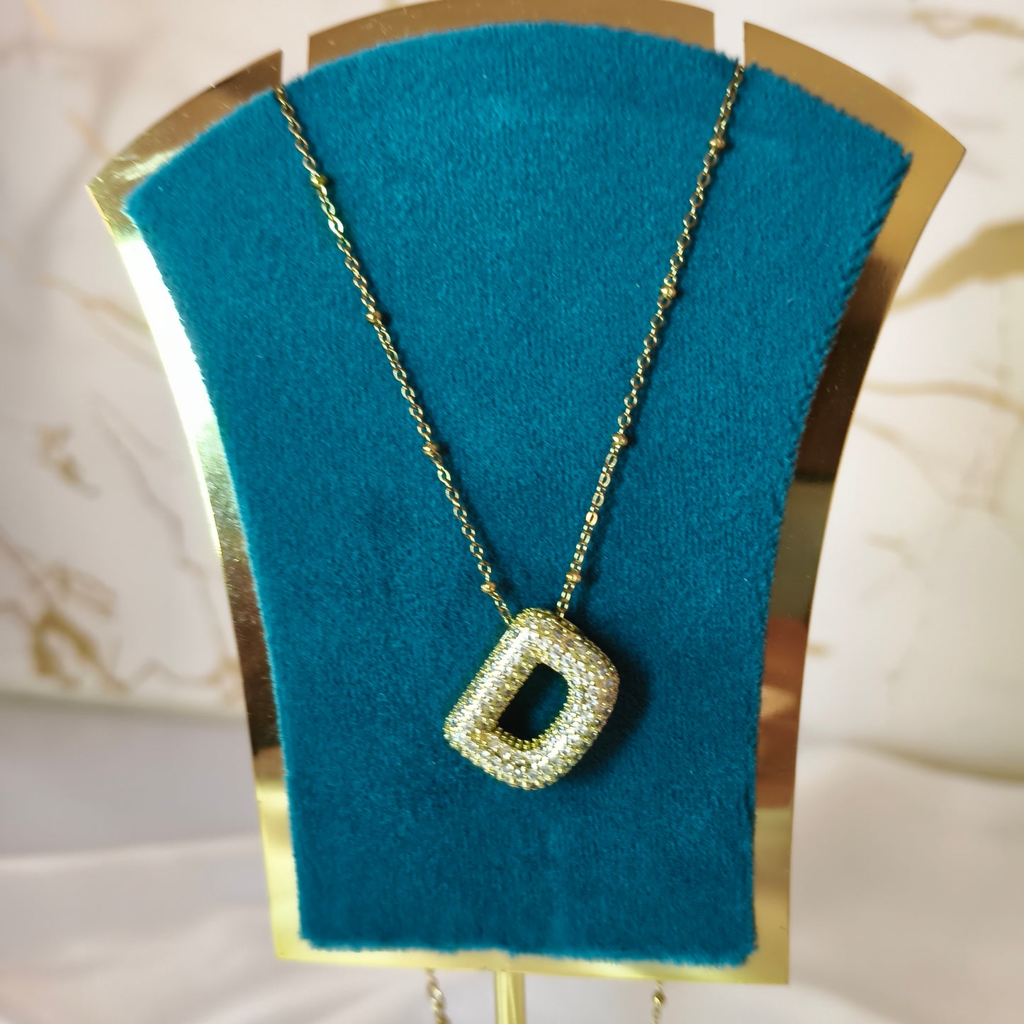 D Initial Necklace