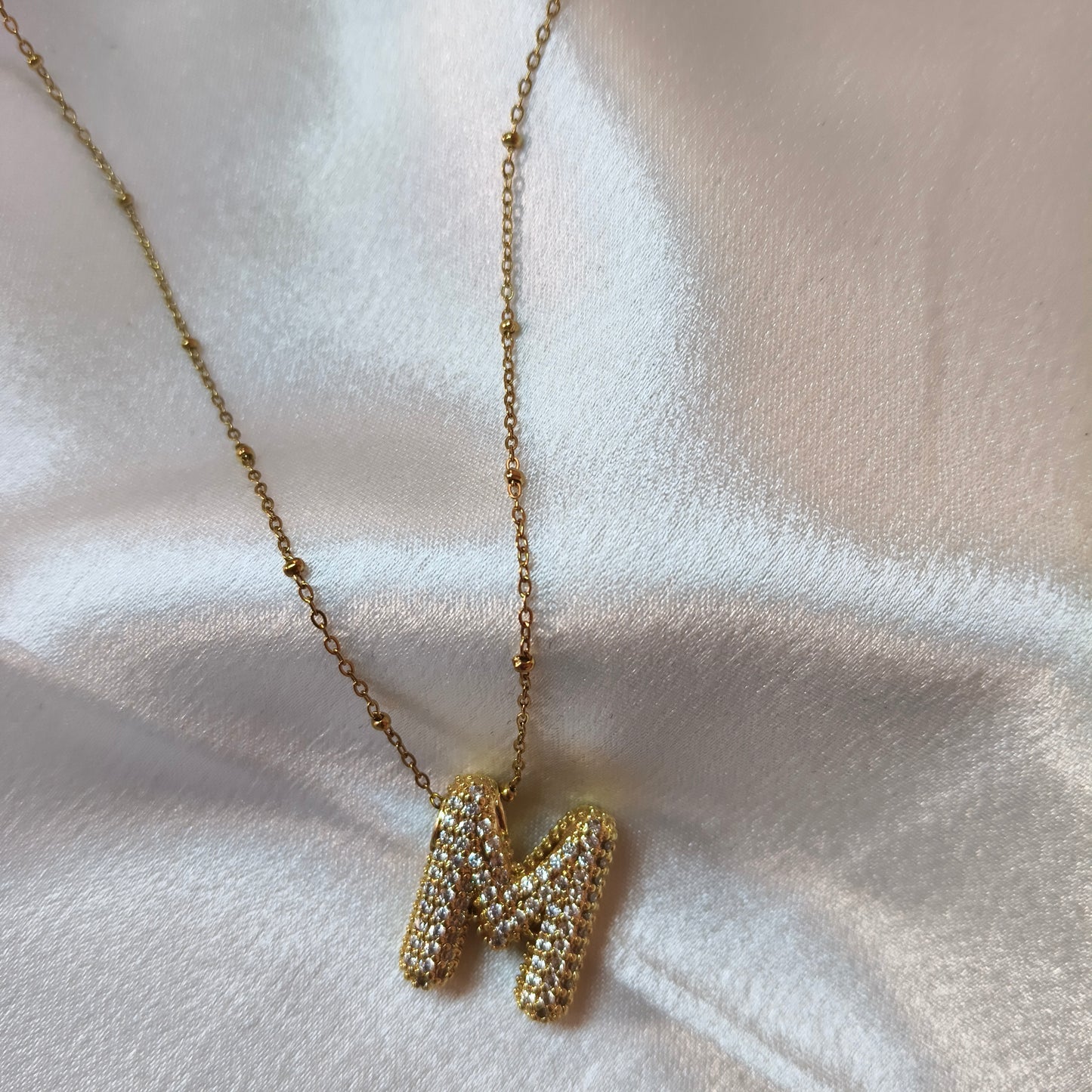 M Initial Necklace