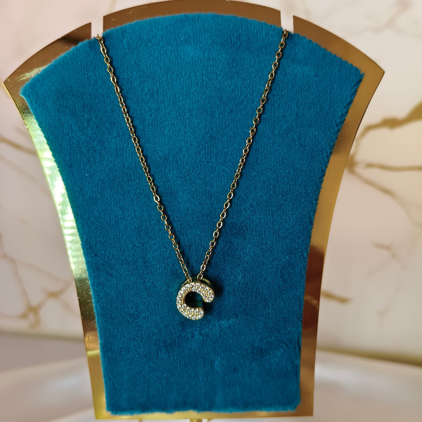 C Initial Necklace