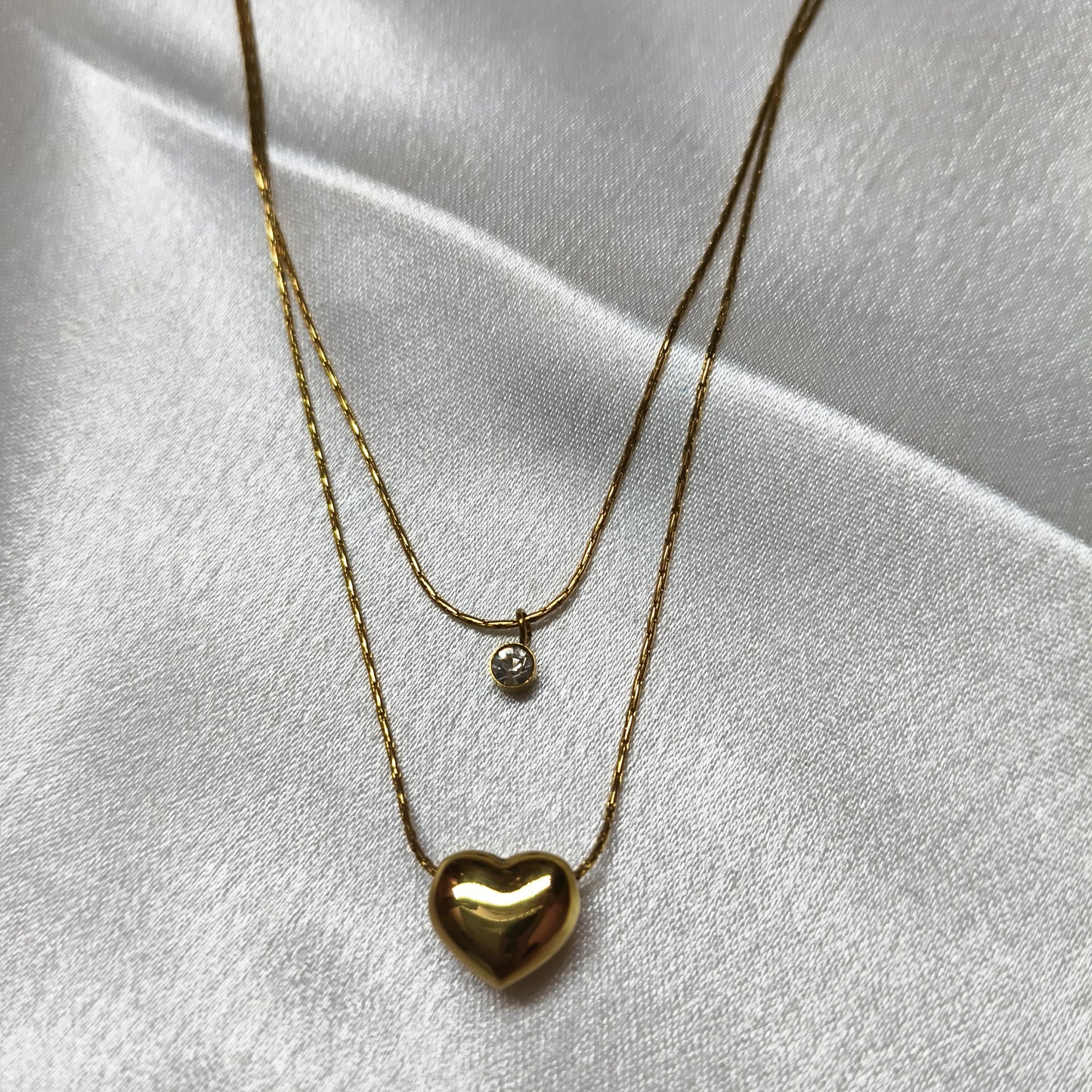 Double Layer Heart Necklace