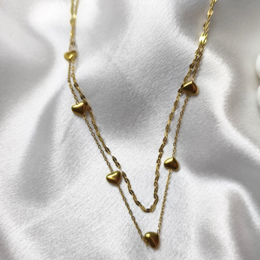 Double Layer Heart Necklace