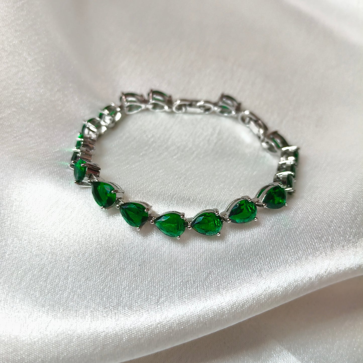 Emerald  Chain Bracelet