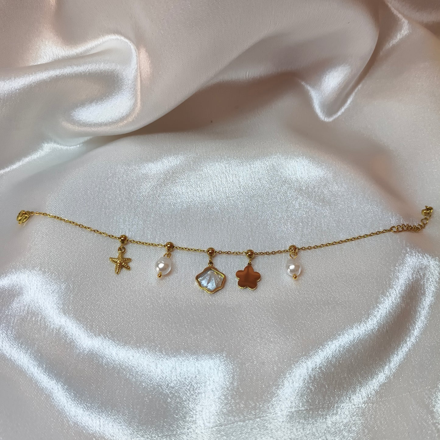 Star Shell Charms Chain Bracelet