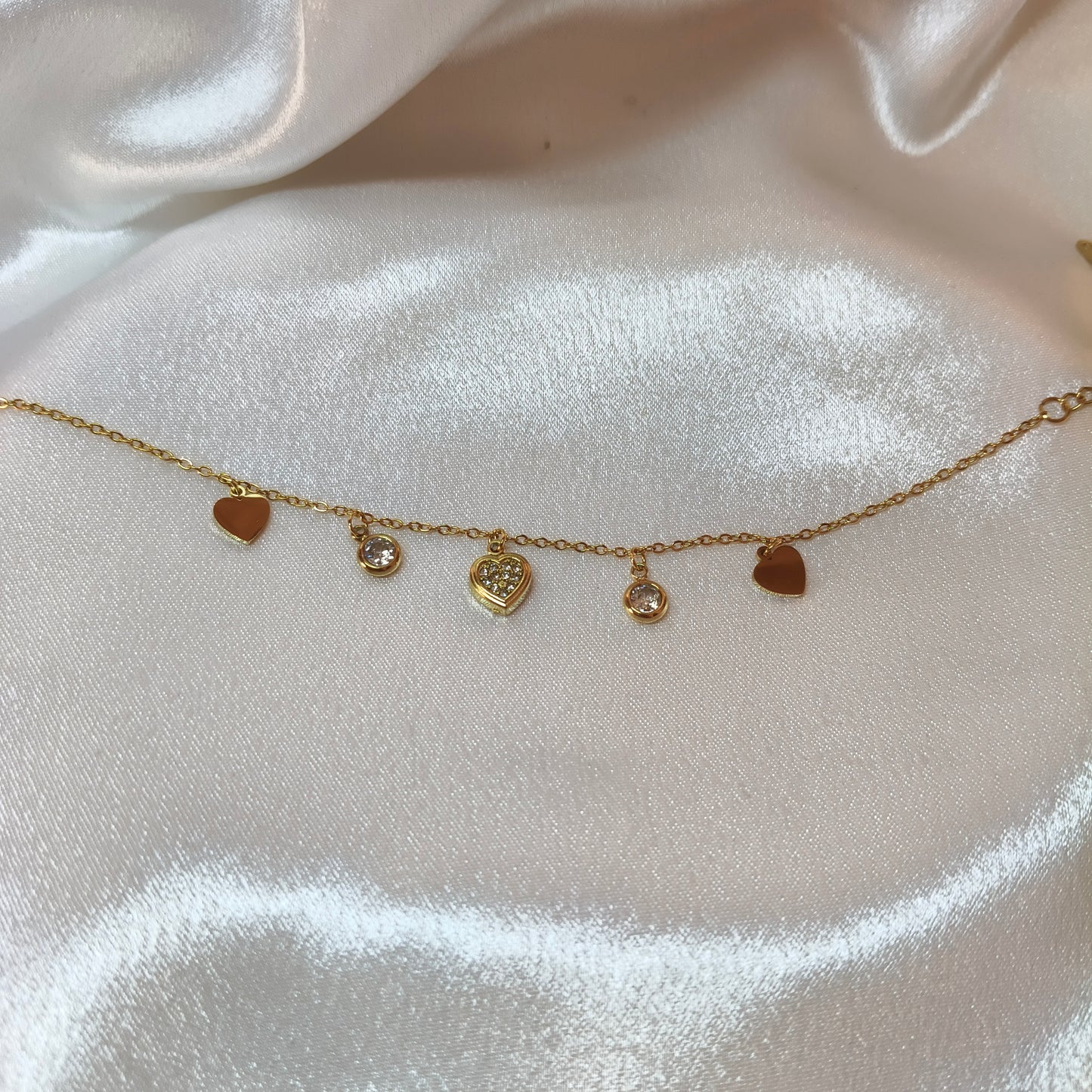 Heart Charms Chain Bracelet
