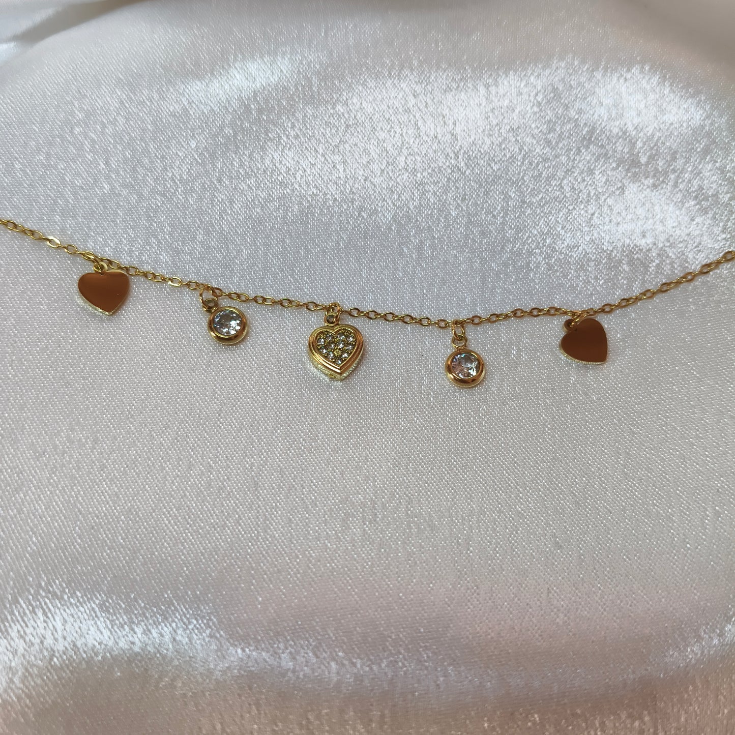 Heart Charms Chain Bracelet