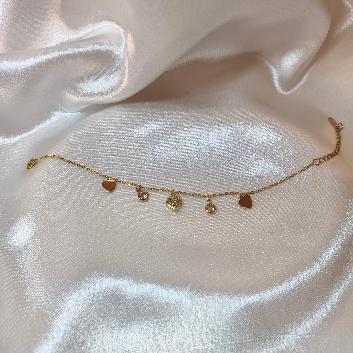 Heart Charms Chain Bracelet