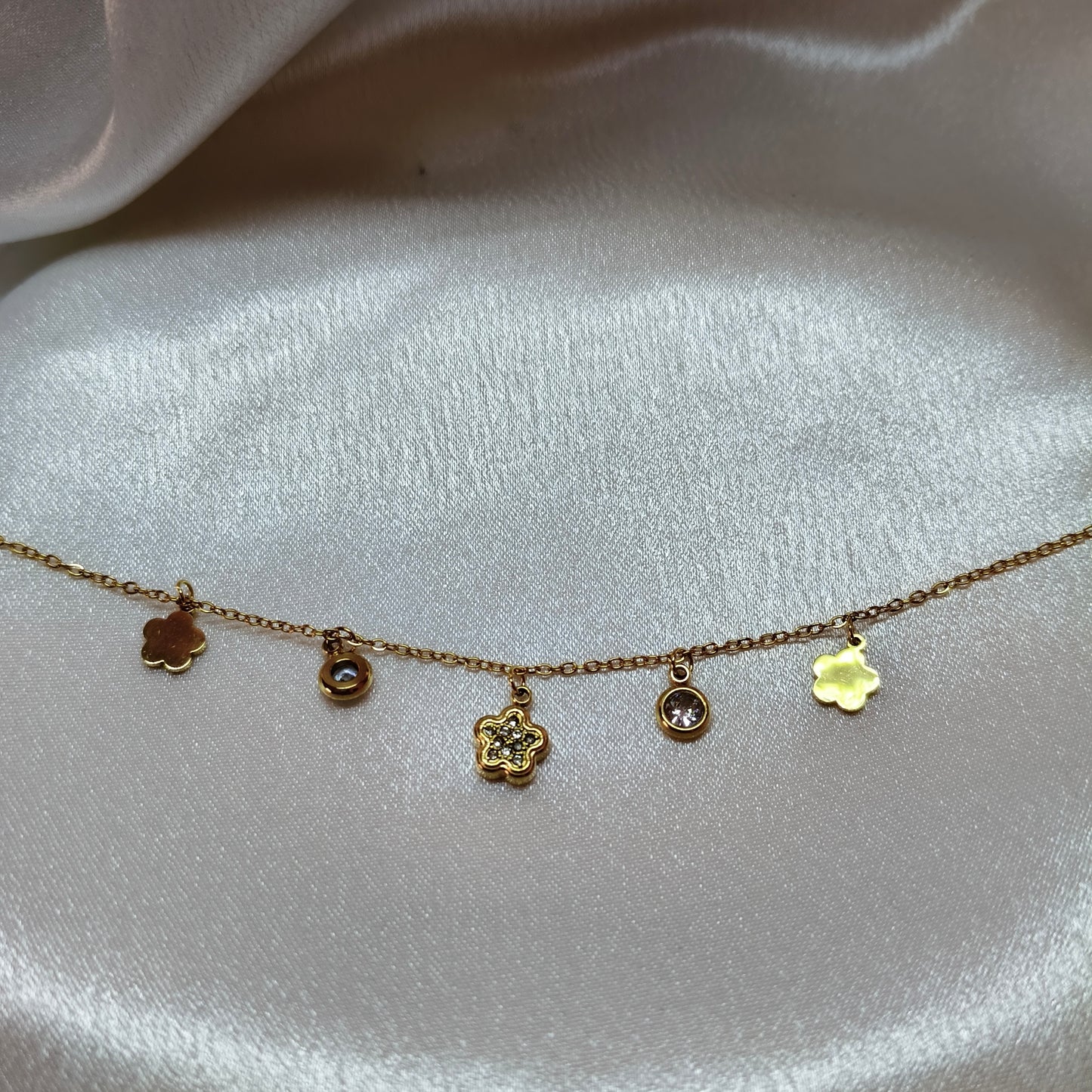 Flower Charms Chain Bracelet