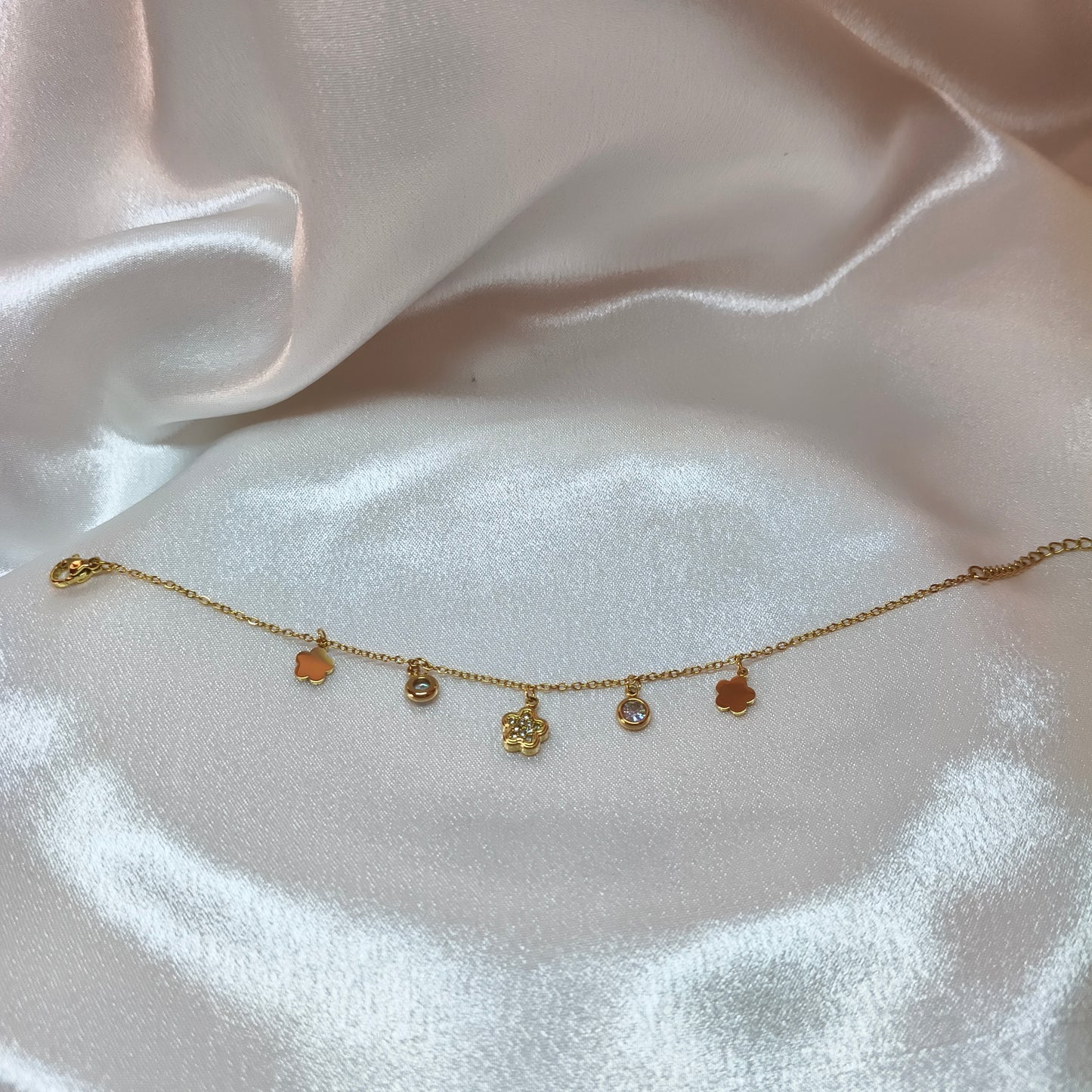 Flower Charms Chain Bracelet