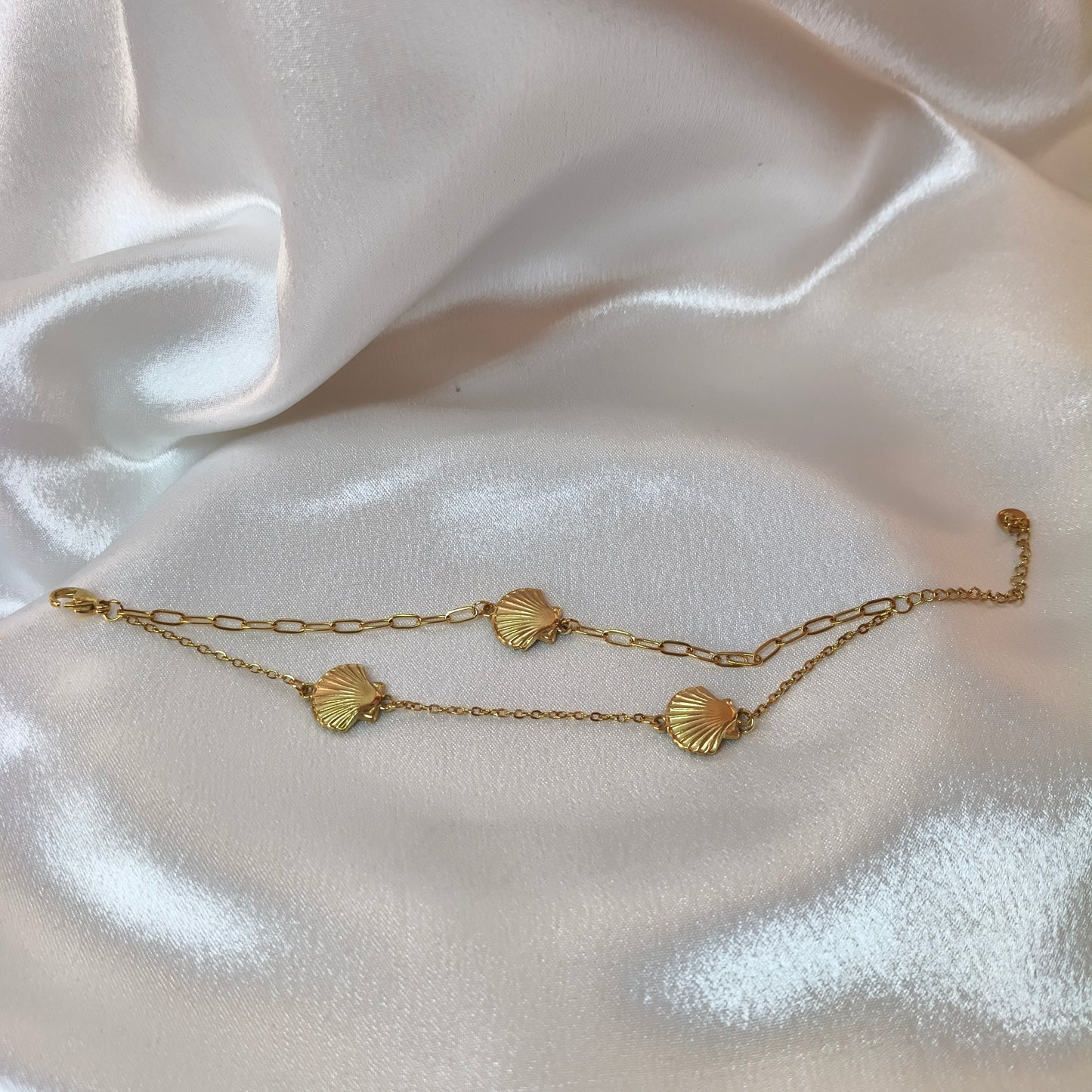 Shell Double Layer Chain Bracelet