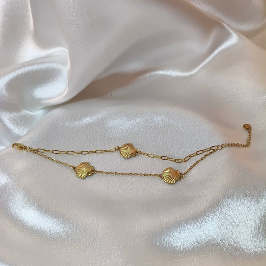 Shell Double Layer Chain Bracelet