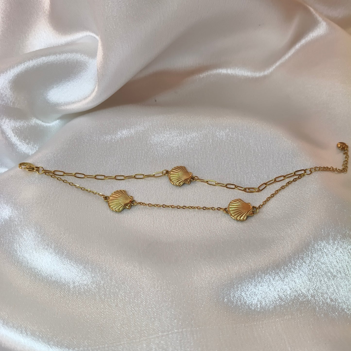 Shell Double Layer Chain Bracelet