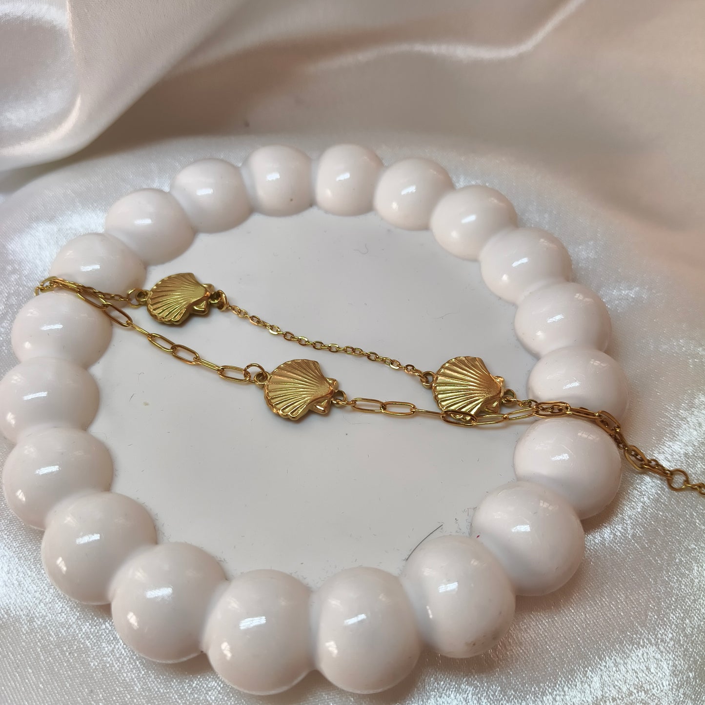 Shell Double Layer Chain Bracelet