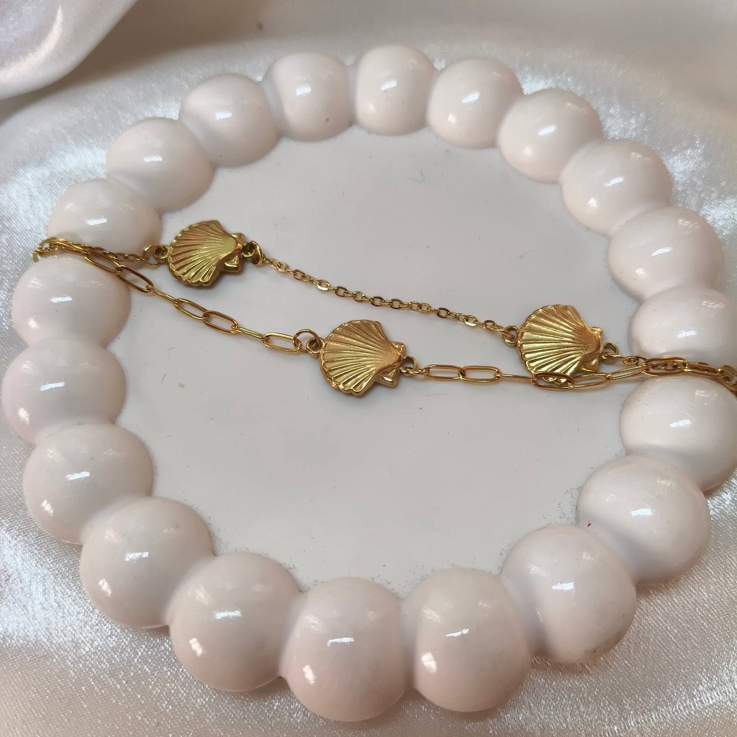 Shell Double Layer Chain Bracelet