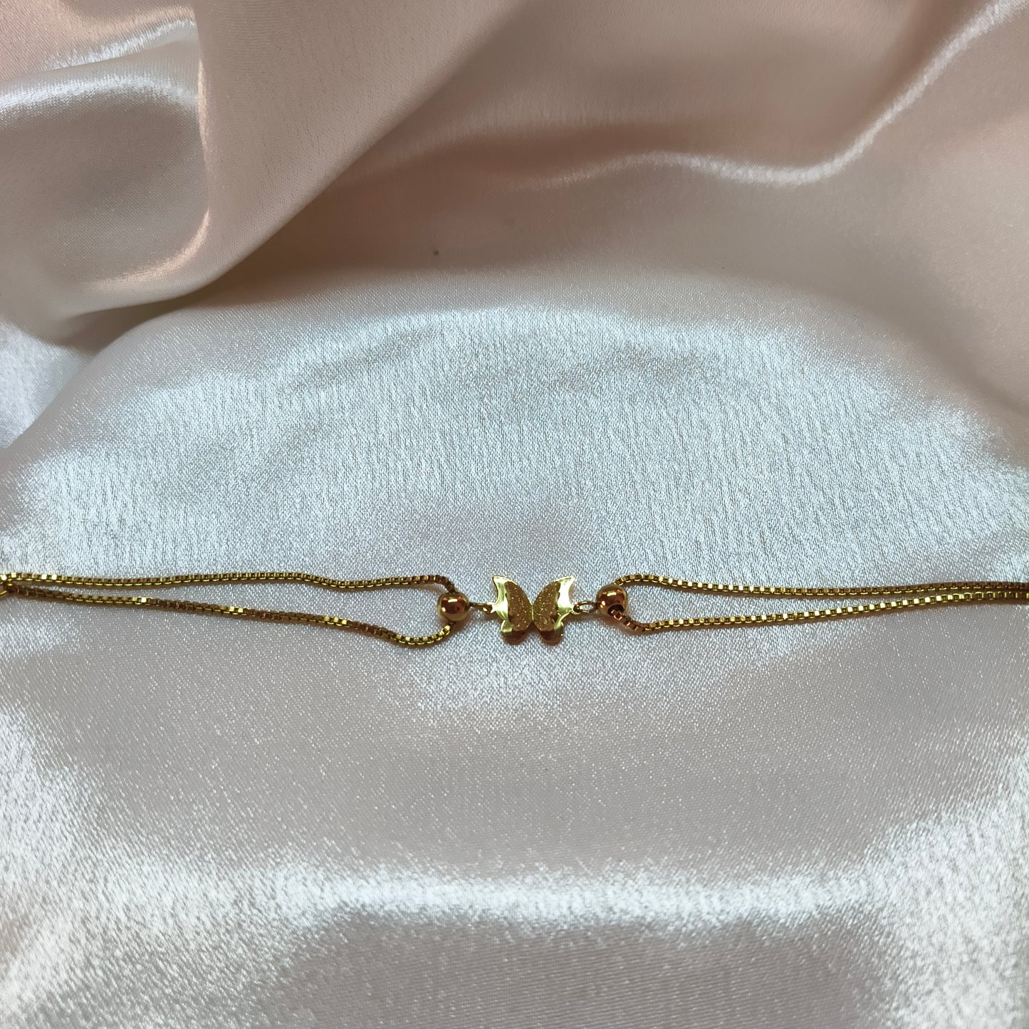 Butterfly Dual Layer Chain Bracelet