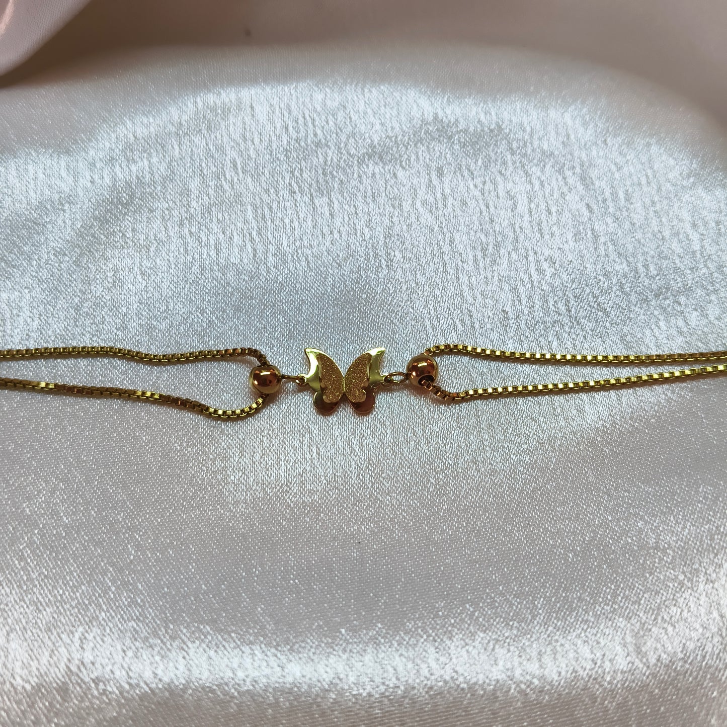 Butterfly Dual Layer Chain Bracelet