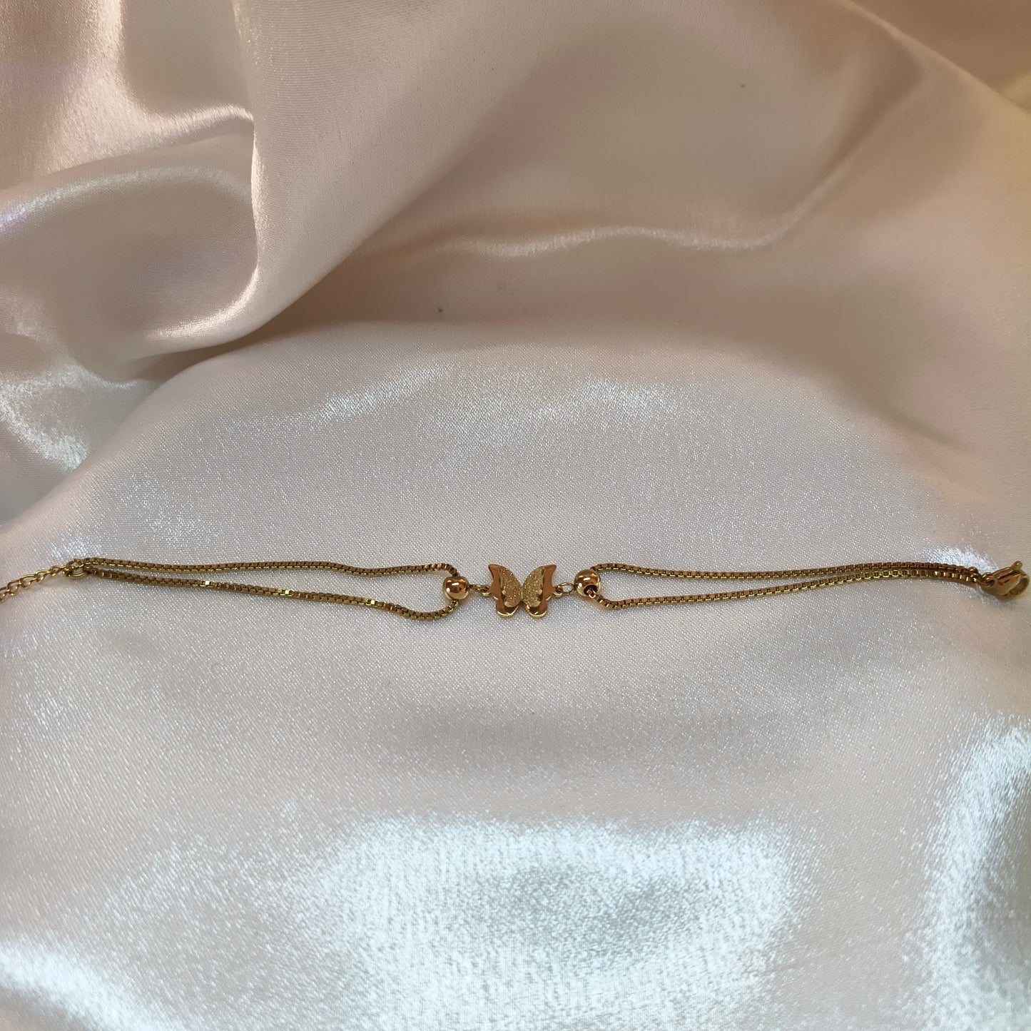 Butterfly Dual Layer Chain Bracelet