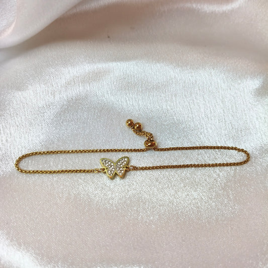 Butterfly Draw String Bracelet