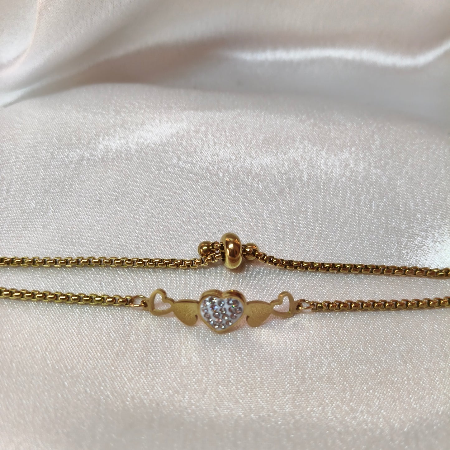 Hearts Draw String Bracelet