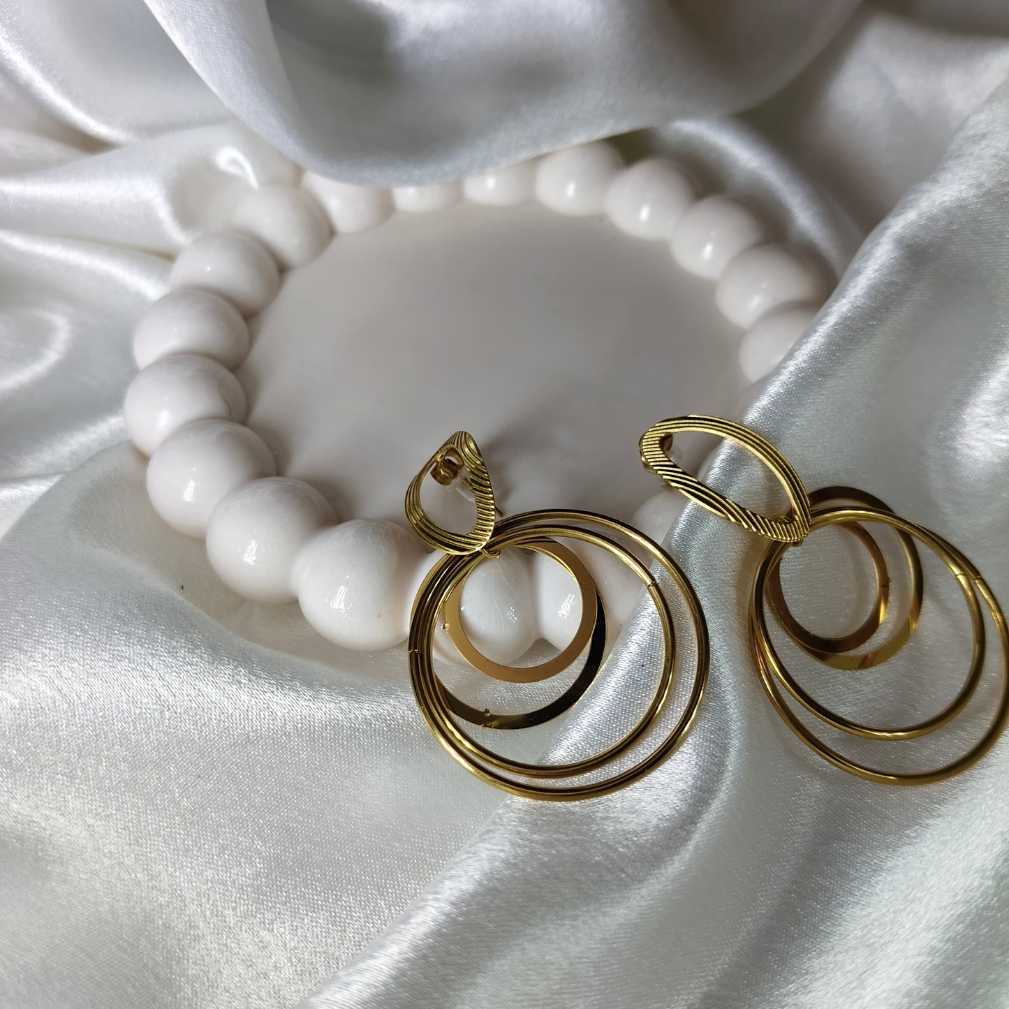 Statement Multiple Hoop Style Stud