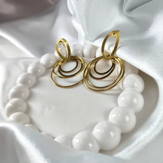 Statement Multiple Hoop Style Stud