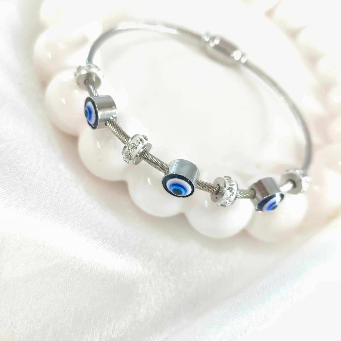 Silver Evil Eye Bracelet