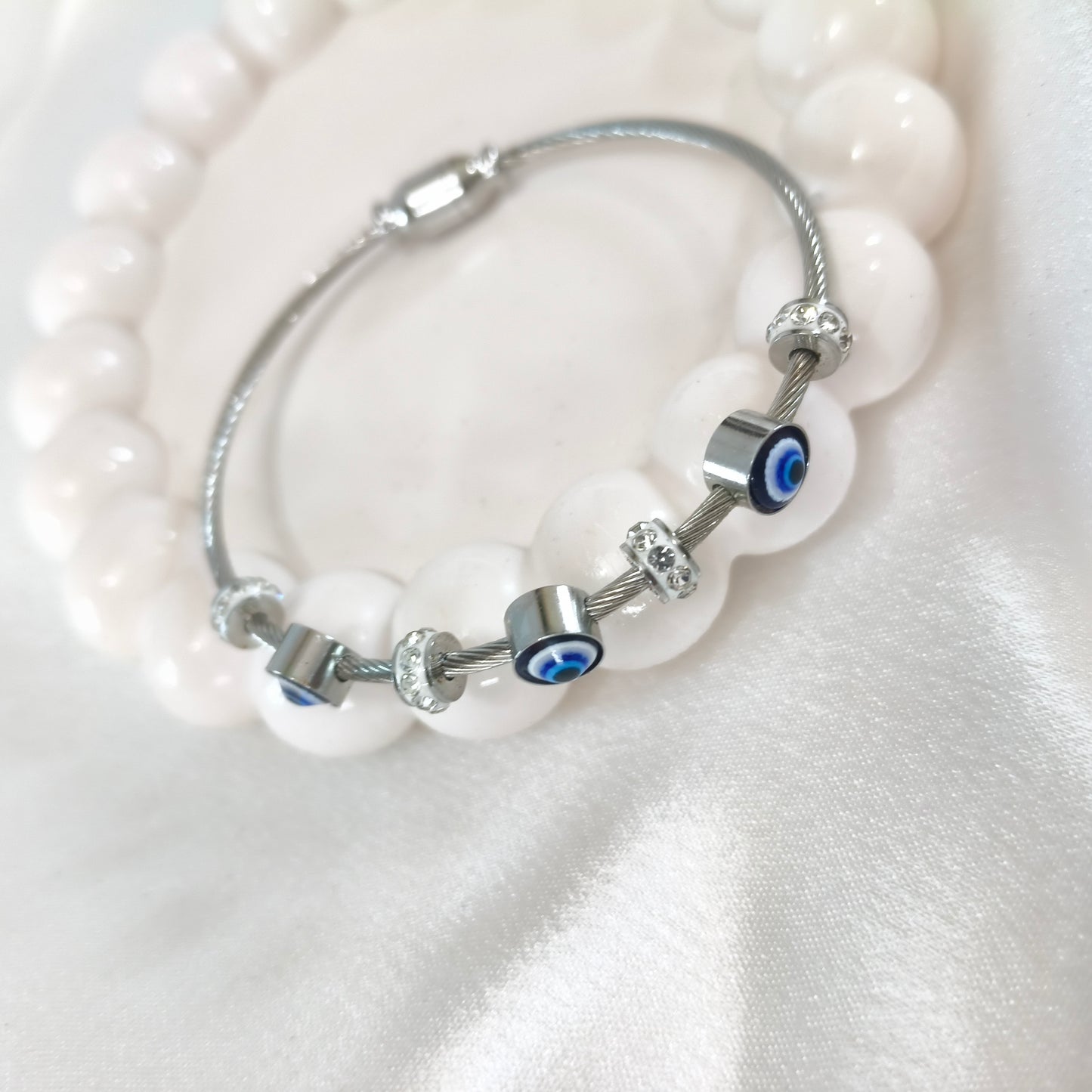 Silver Evil Eye Bracelet