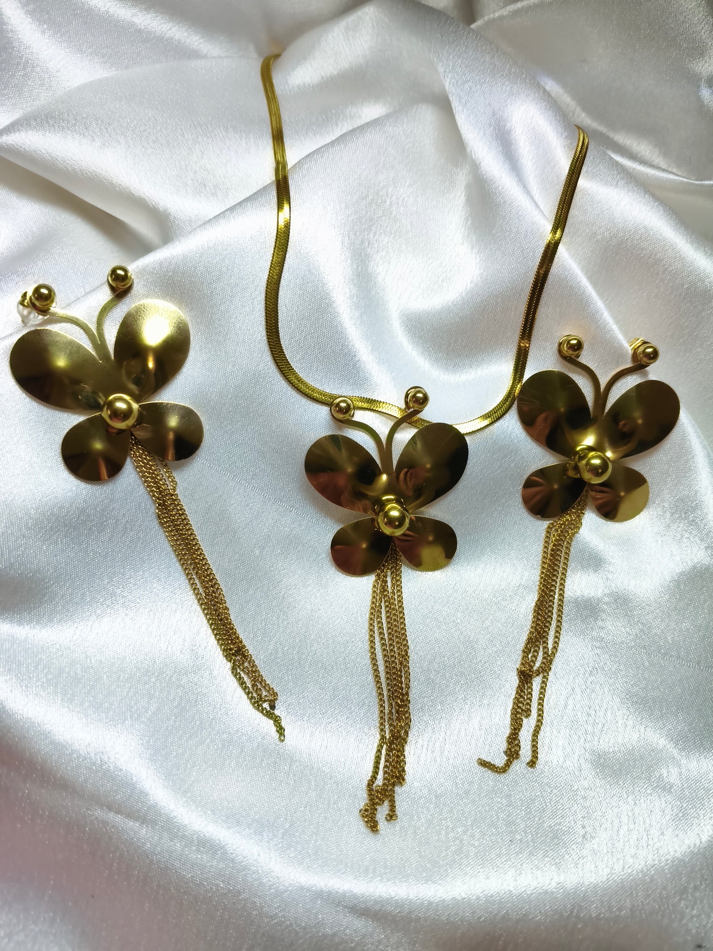 Golden Butterfly Tassel Pendant